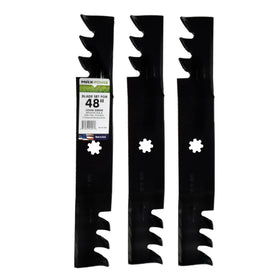 MaxPower 561812XB three-n-one mulching blades in a set for precise mulching.