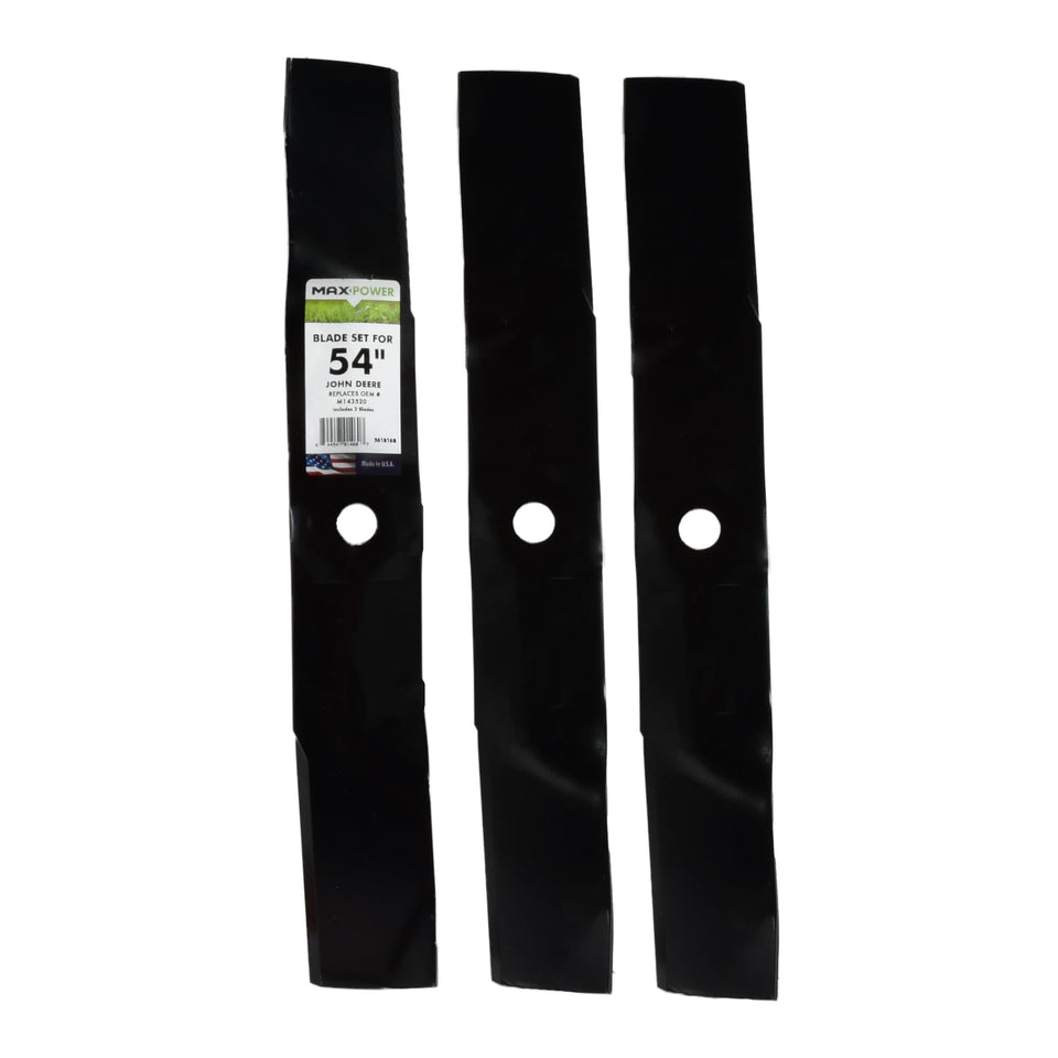 MaxPower 561816B three-blade set for 54-inch mower delivers precise cuts
