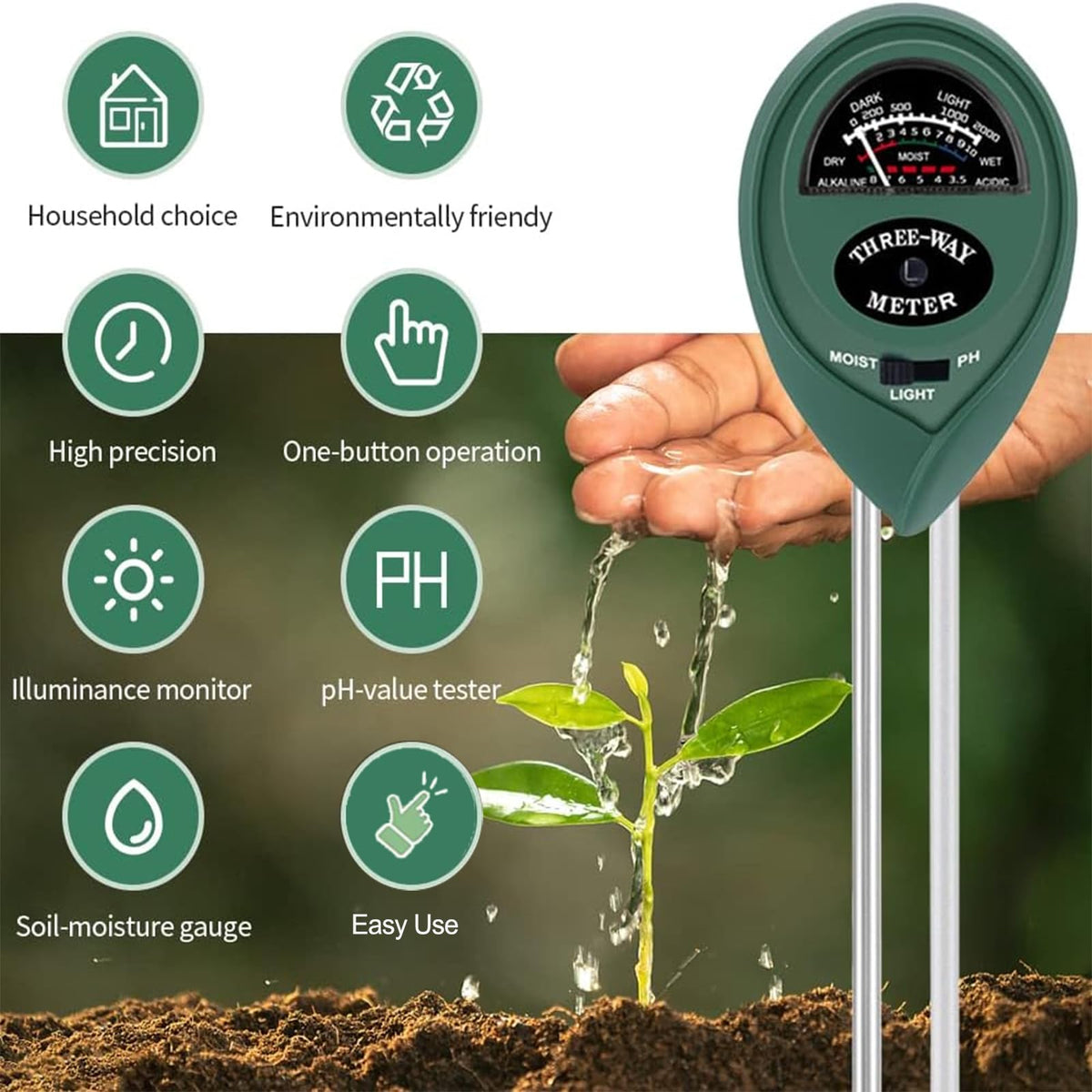 Maxsolve garden use kit with multiple plants in a lush setting