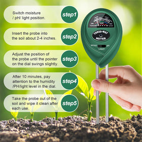 Maxsolve pH tester in soil monitors acidity for plant compatibility