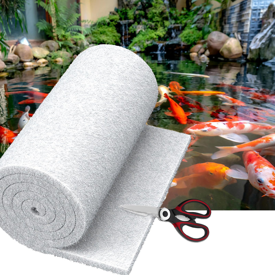 MAXTBEE Classic pond filter pad 18x36-1in white for clearer pond water.