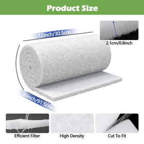 MAXTBEE Classic pond filter pad cut-to-fit for customizable filter sizing.