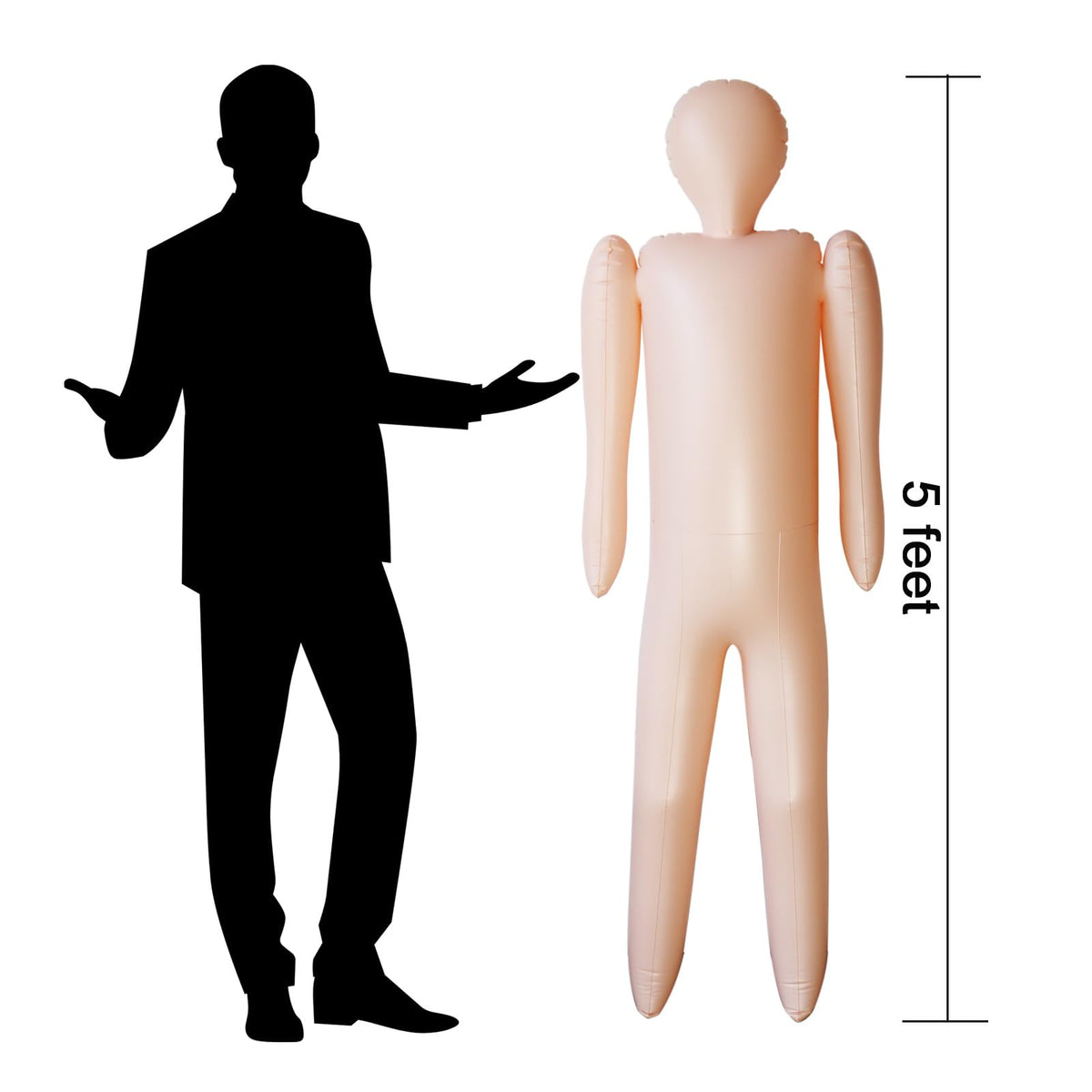 MAYAPHILOS inflatable doll ghost prop for indoor and outdoor Halloween scenes.