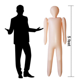 MAYAPHILOS inflatable doll ghost prop for indoor and outdoor Halloween scenes.