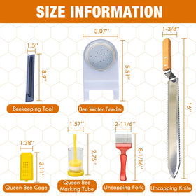 MayBee bee feeder and tool set supports steady hive maintenance and feeding.
