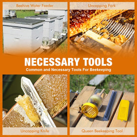 MayBee uncapping knife and fork for clean honey harvesting and uncapping.