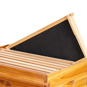 MayBee deep brood frame supports easy hive installation.