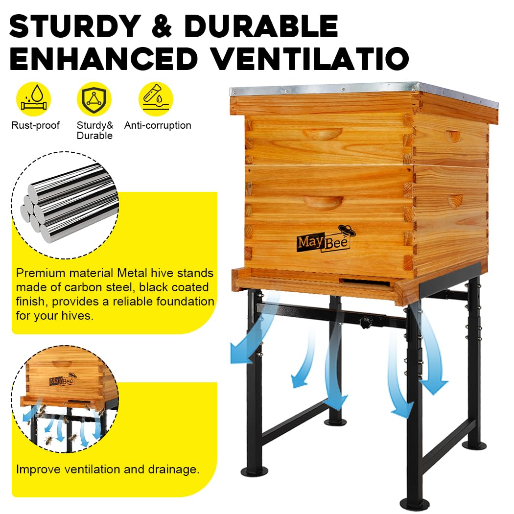 MayBee hive stand with height adjustment for flexible placement