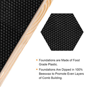 MayBee pinewood frame with polished edges for durable brood boxes.