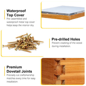 MayBee wax-coated hive body offers durable, bees-friendly finish