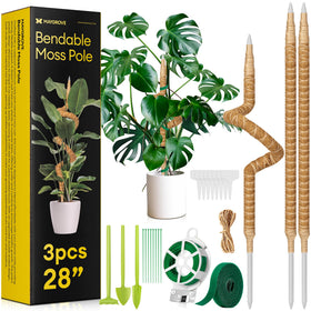 Maygrove bendable moss pole 28-inch provides sturdy climbing support.