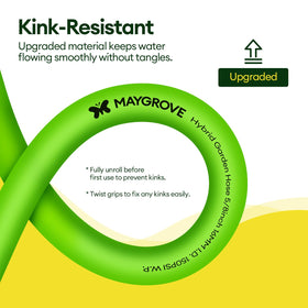 Maygrove hybrid-rubber core hose offers flexible, tangles-free use.