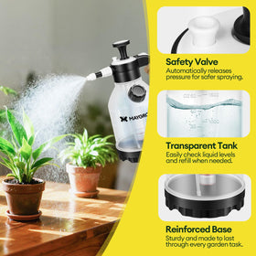 Maygrove sprayer adjustable nozzle for mist to stream spray.