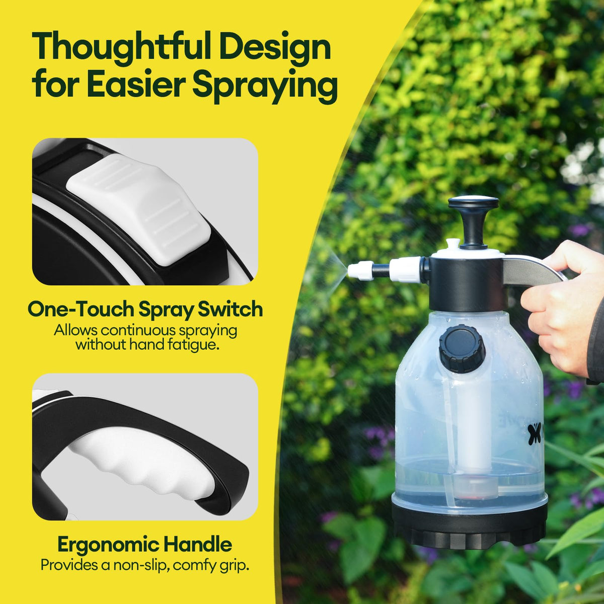Maygrove sprayer leak-resistant seals for durable use.