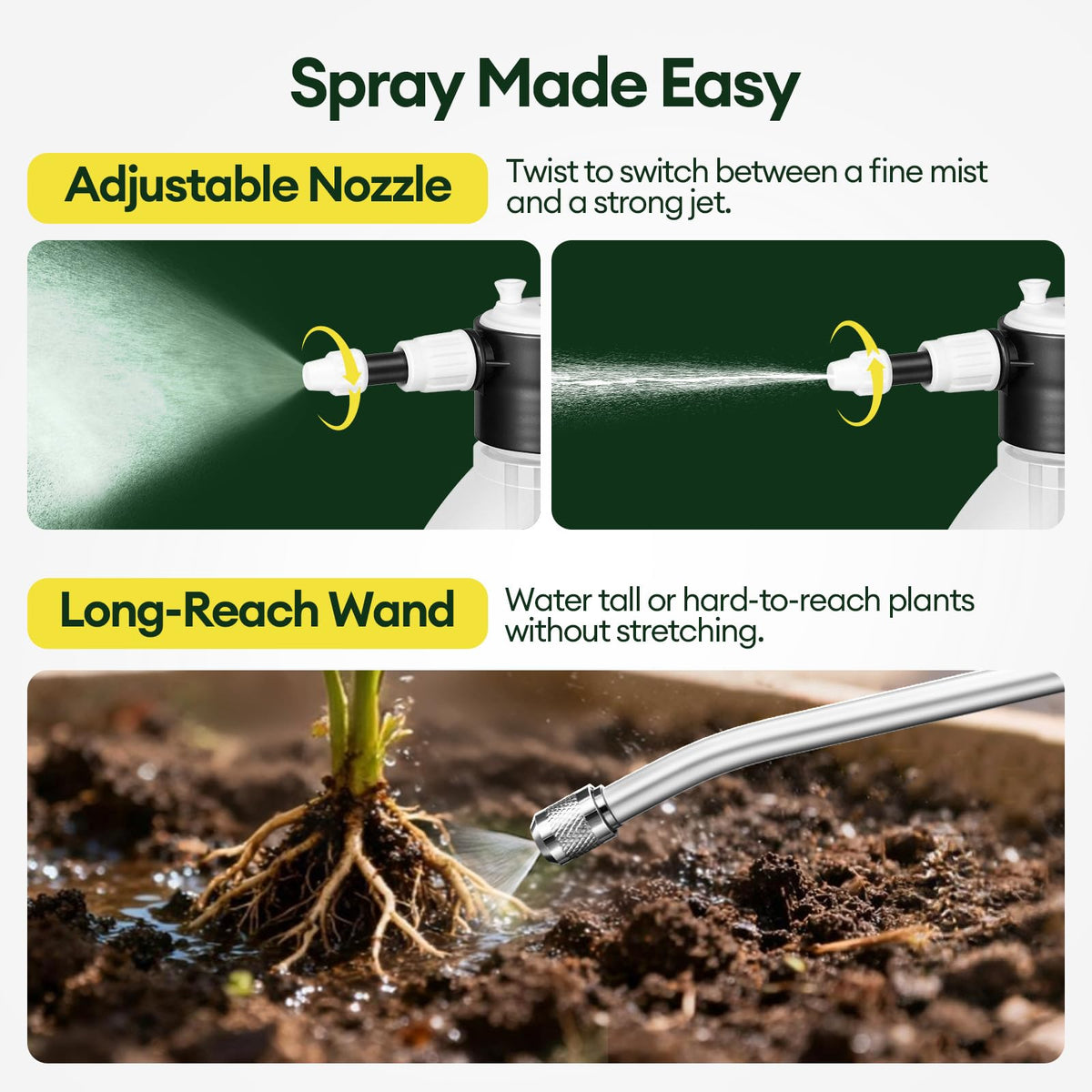 Maygrove sprayer lockable trigger for steady spraying.