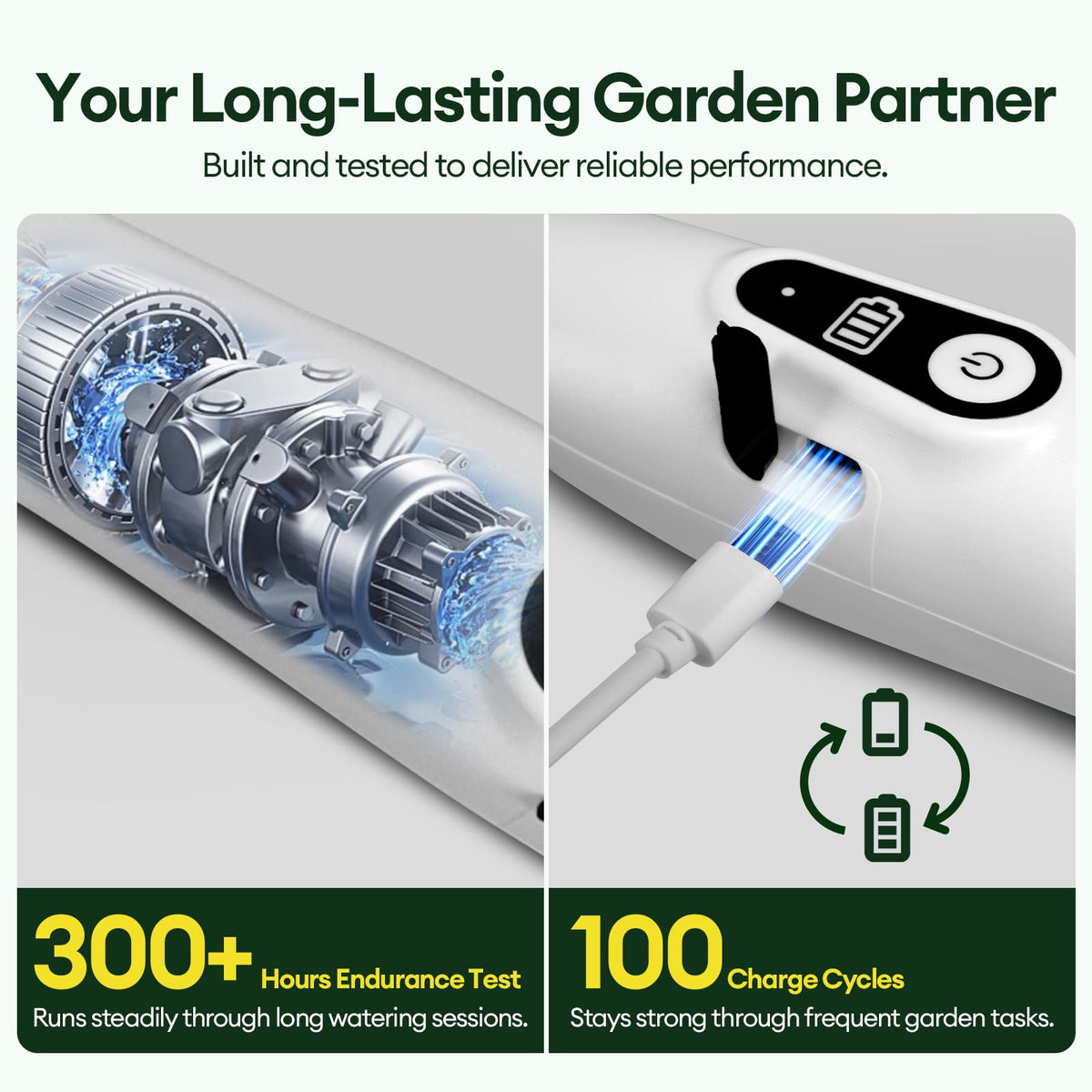 Maygrove three nozzles enabling versatile spraying for leaves and patios