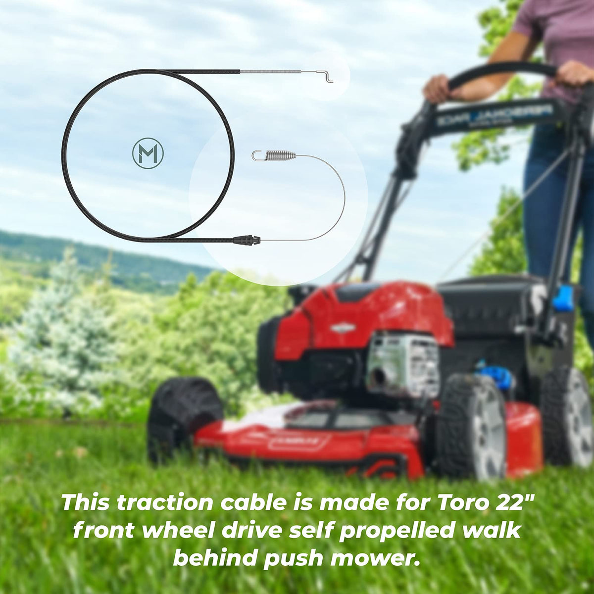 MAYITOP Toro self-propelled mower back view shows robust components