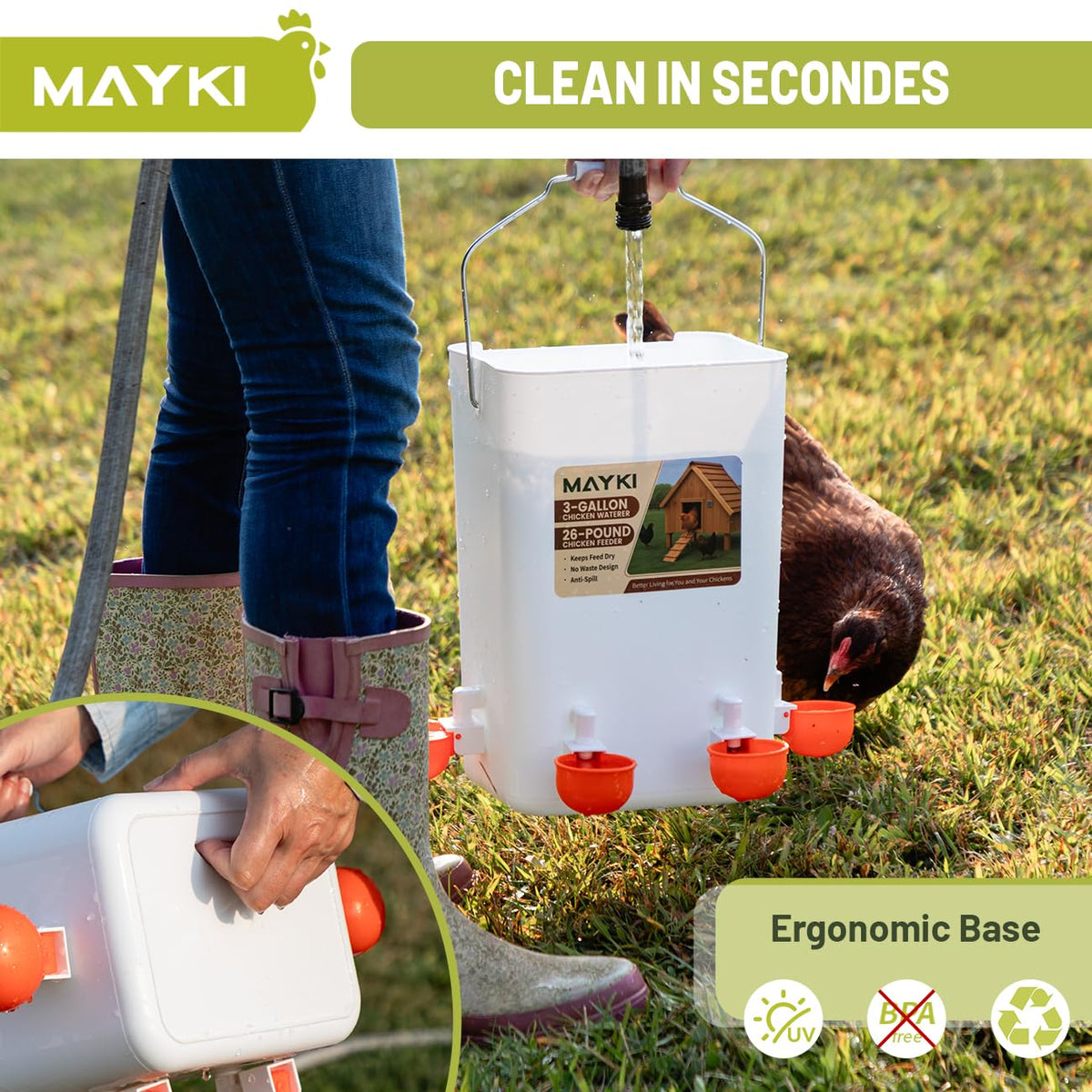 MAYKI four-in-one mount options enable flexible placement