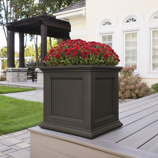 Proudly USA-made Mayne Fairfield planter designed for durable outdoor use