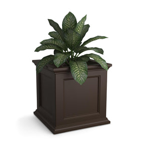 Mayne Fairfield 20-inch square planter with self-watering system for thriving blooms