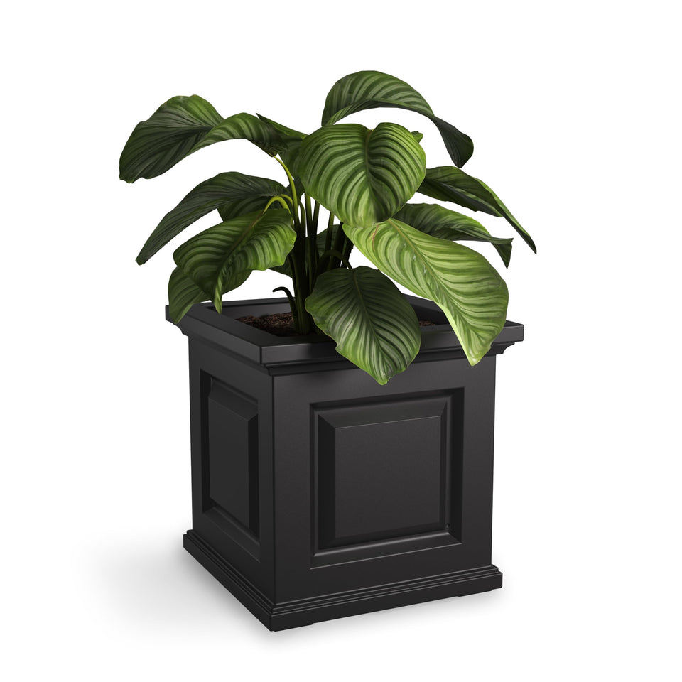 Mayne Nantucket 16-Inch Planter front view with durable exterior and classic paneled design.