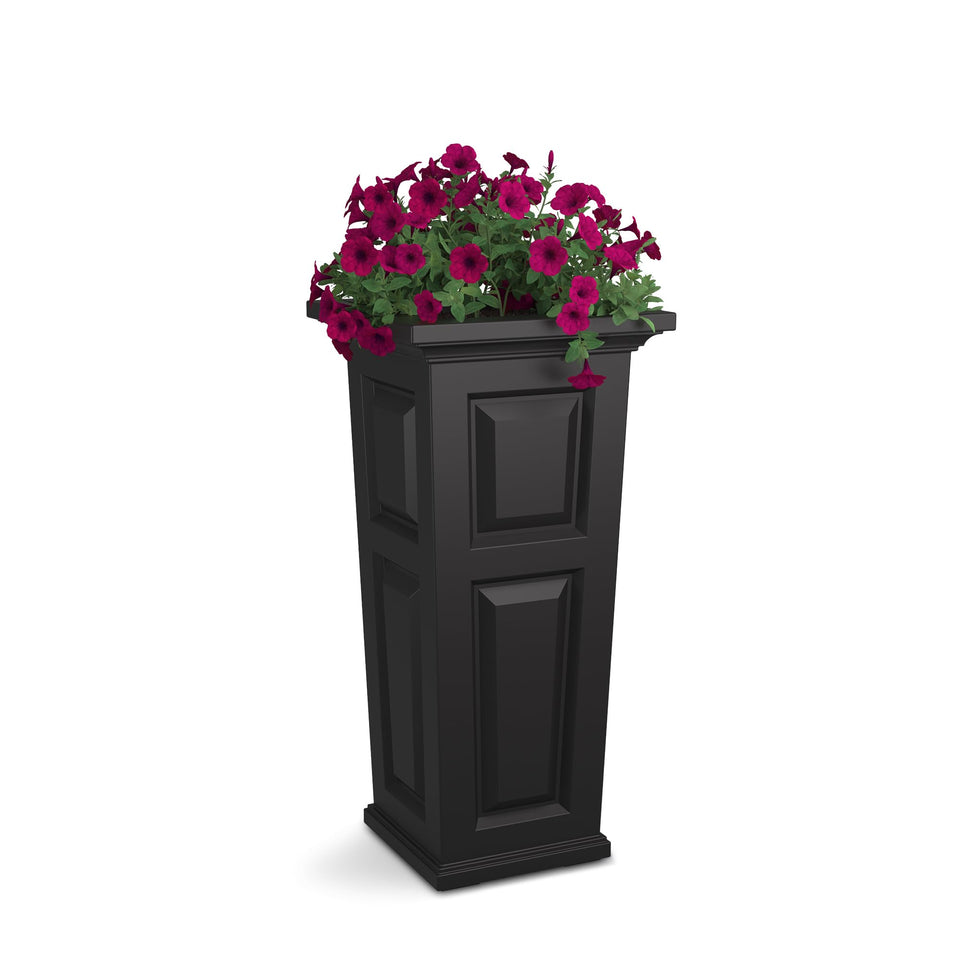 Mayne Nantucket 32-inch self-watering planter front view with durable outdoor design