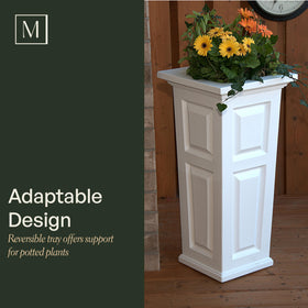 Close-up of the Nantucket paneled design on a planter side view