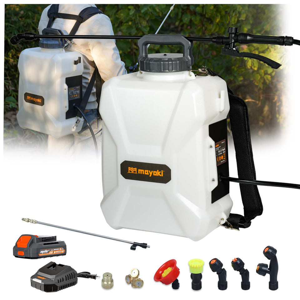 Mayoki 3Gallon Lawn Sprayer tank with clear fluid level for easy monitoring
