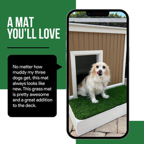 MAYSHINE easy-clean dog turf mat is simple to rinse and wash.