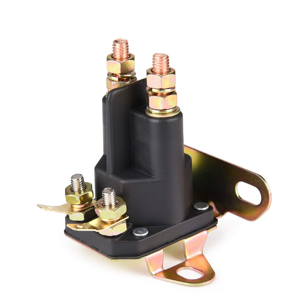MaySpare 4-pole solenoid front view showing durable housing for reliable starts.