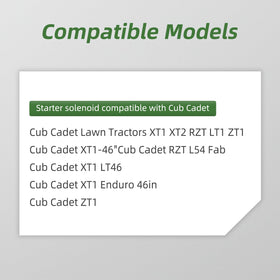 MaySpare Cub Cadet compatible solenoid assembly for seamless installation.