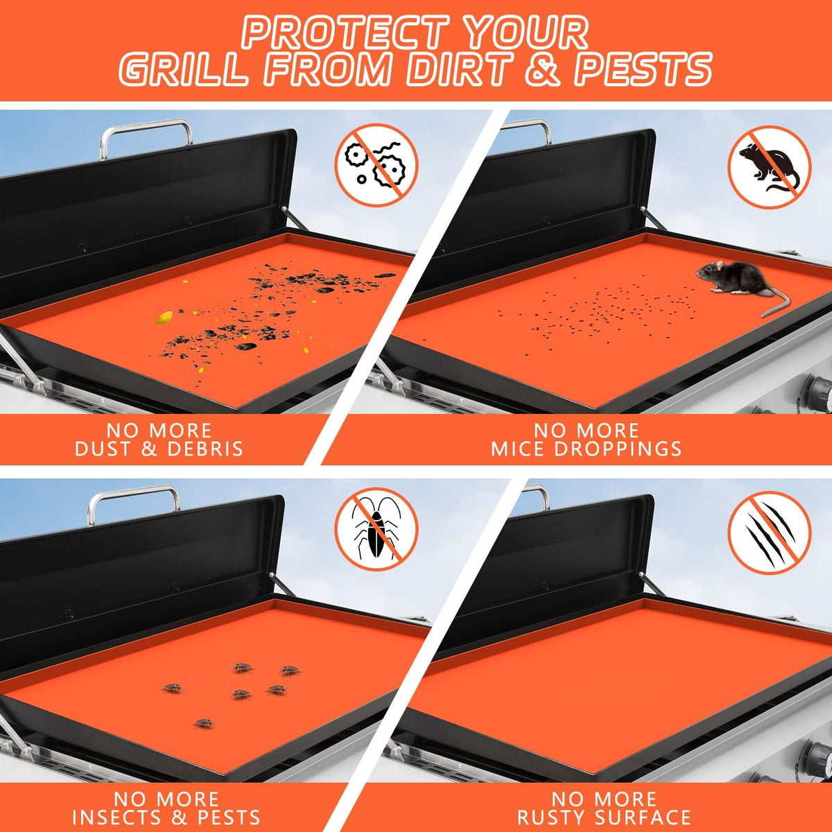 MBYLOEBA rust-prevention silicone layer protects flattop surfaces