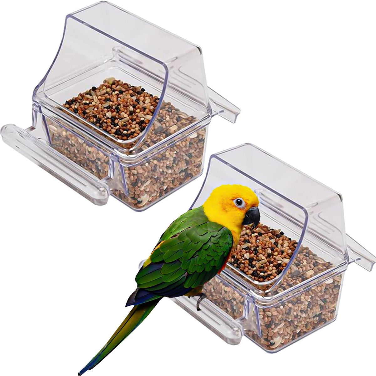 Mcage clear water cups provide quick refills without spillage in cages