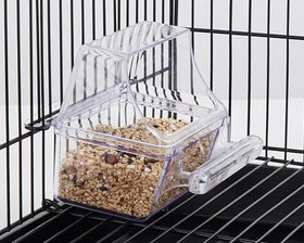 Mcage transparent feeder cups offer visibility for portions and freshness checks