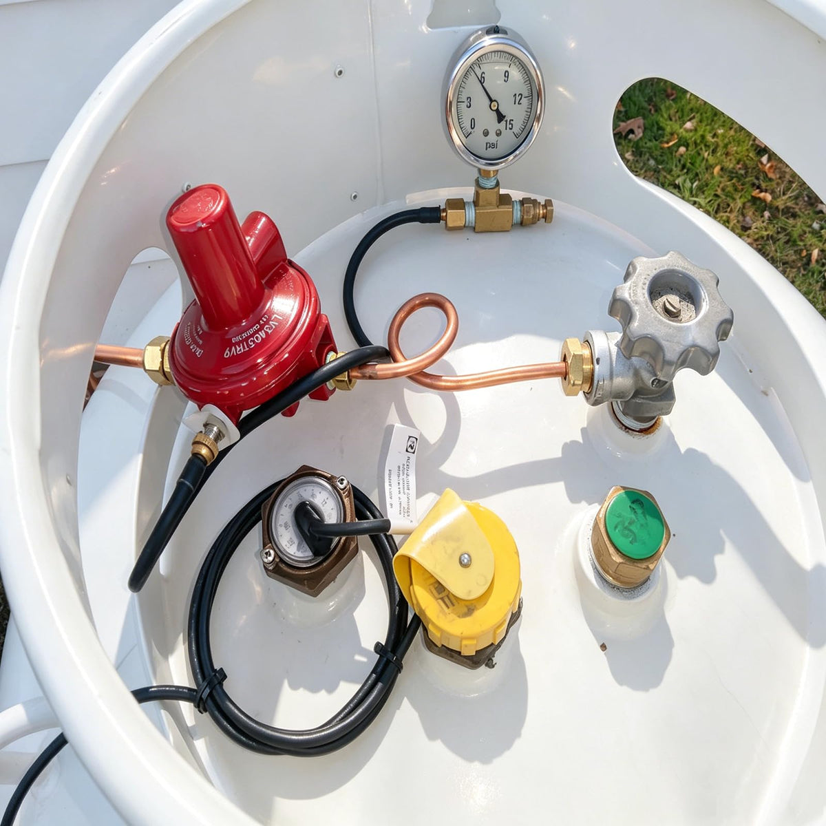 MCAMPAS flexible 15-inch hose enables easy routing in tight spaces.