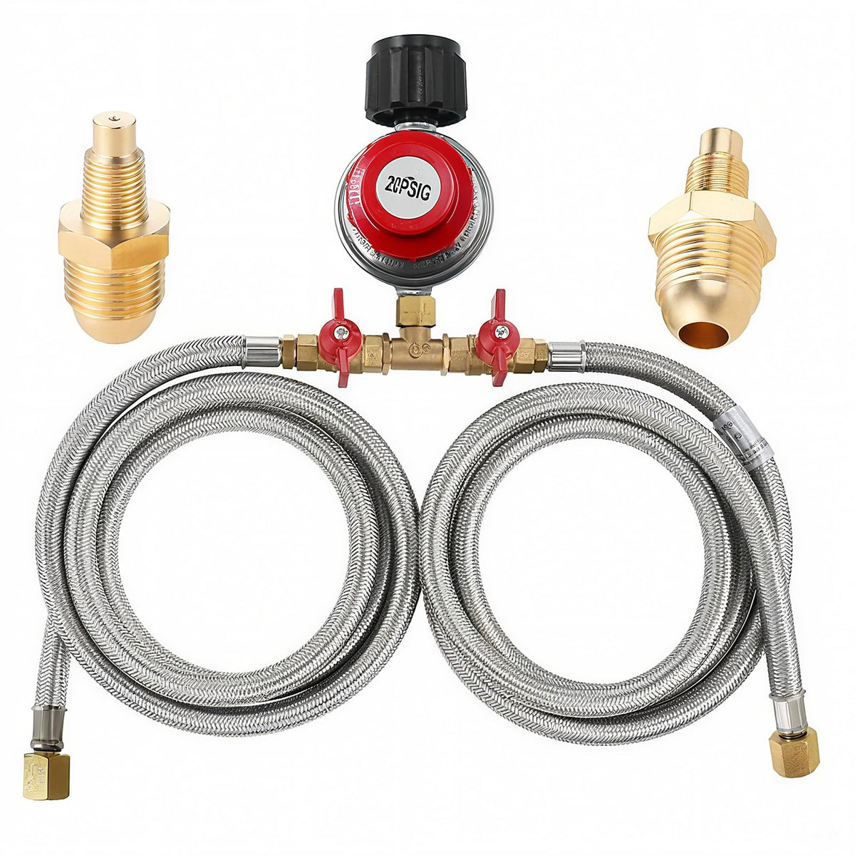 MCAMPAS propane regulator 0-20 psi for outdoor cooking precision