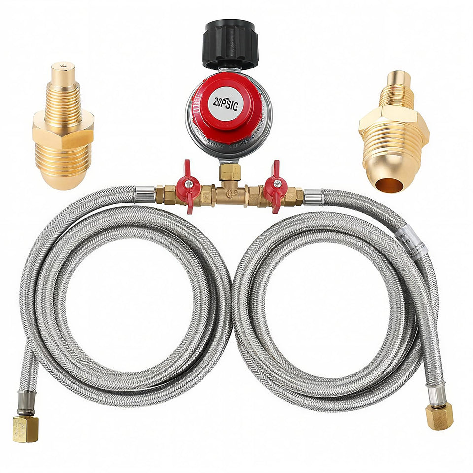 MCAMPAS propane regulator 0-20 psi for outdoor cooking precision