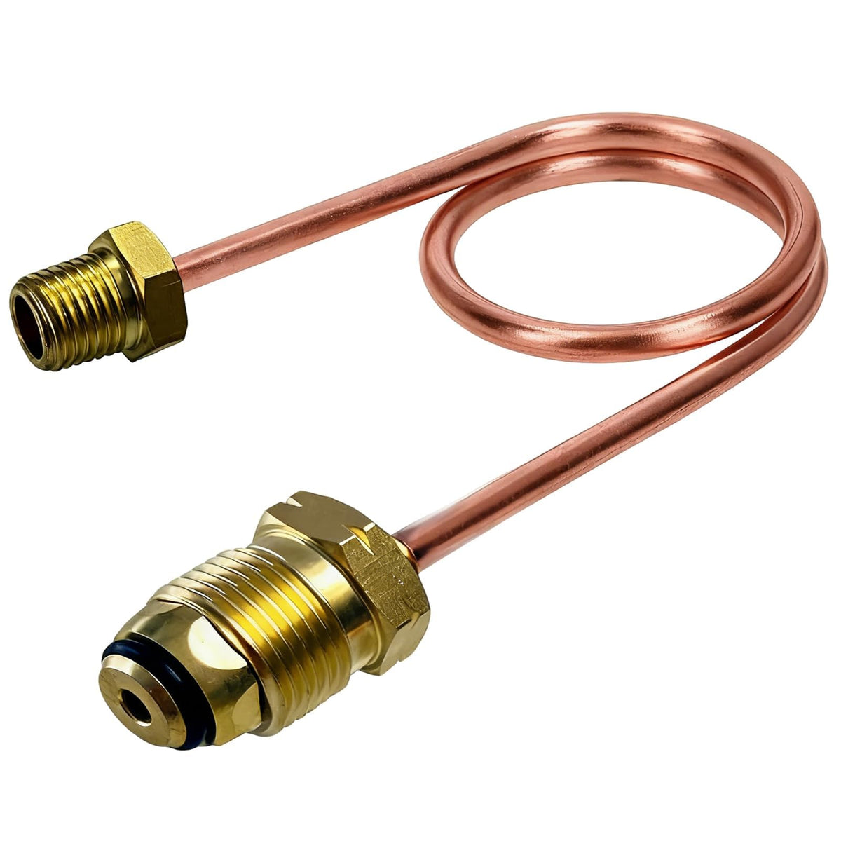 MCAMPAS durable, weather-resistant propane hose backed by a one-year warranty.