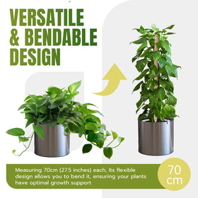 Mcbazel coco coir moss pole grips aerial roots naturally for healthier fenestrated leaves.
