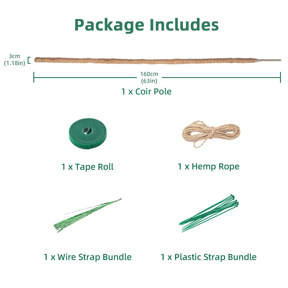 Mcbazel easy soil insertion depicted for immediate plant support and use.