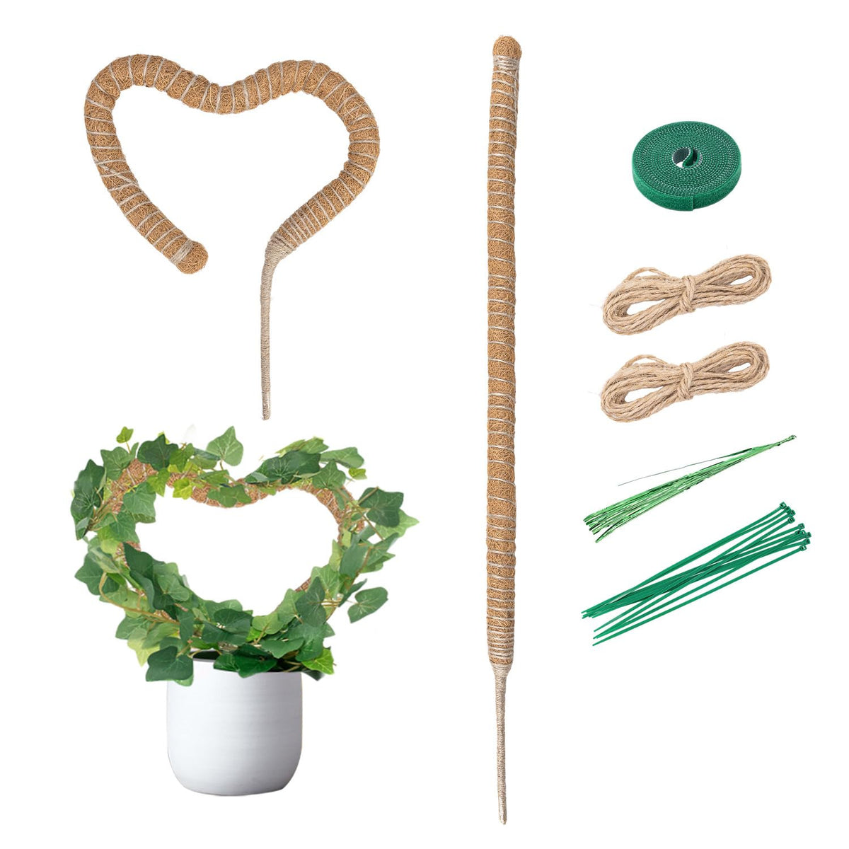 Mcbazel complete moss pole care kit keeps roots undisturbed during installation.