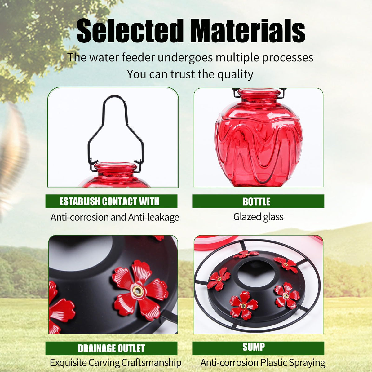 MCHBF gift-ready hummingbird feeder for moms and gardeners