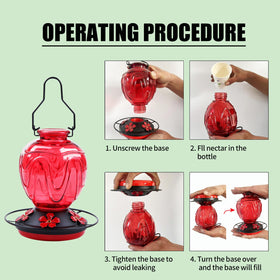 MCHBF hummingbird feeder for window or yard display