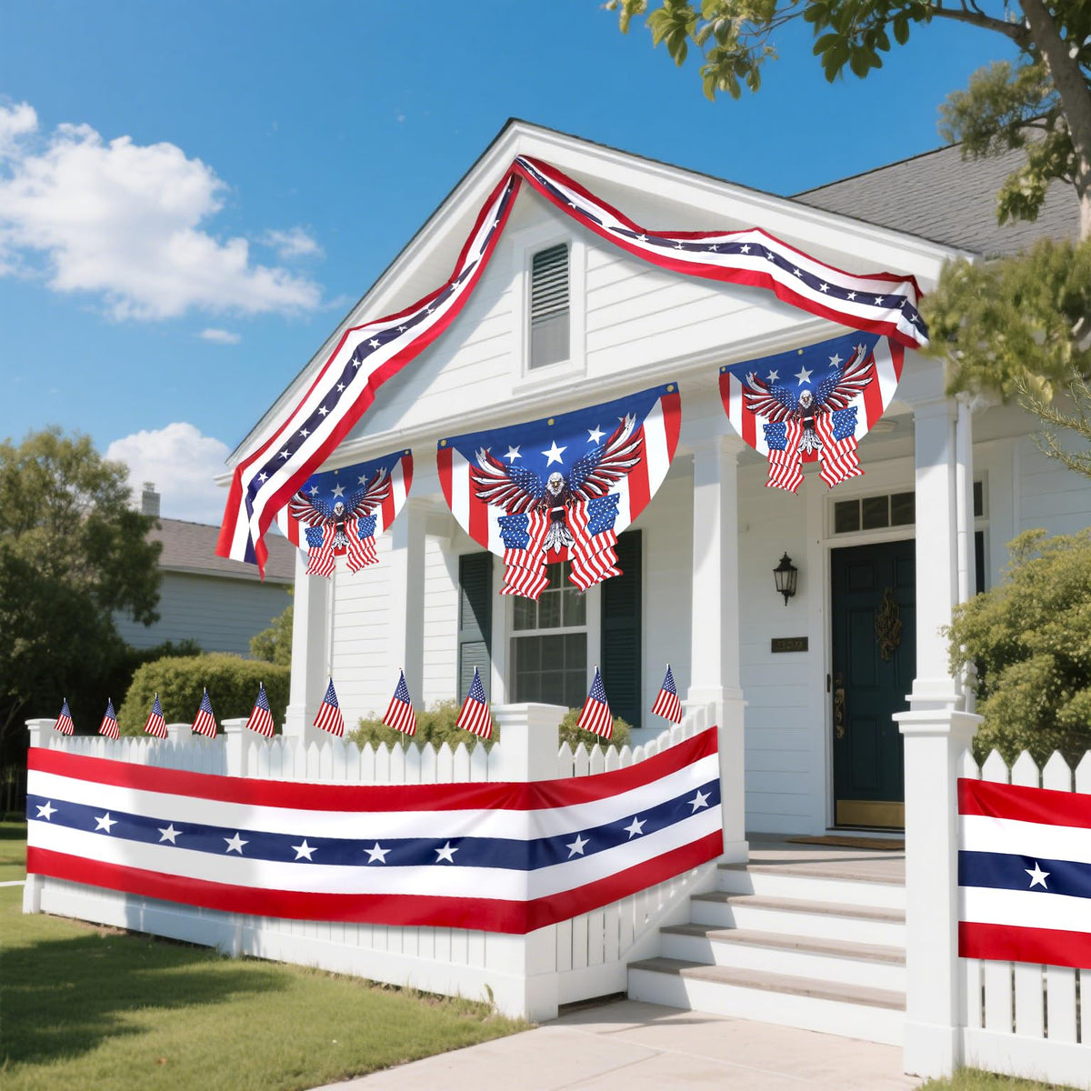 MCJC ready-to-hang patriotic bunting requires no assembly.