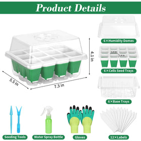 Mckanti seed starter tray with drainage holes for efficient watering.