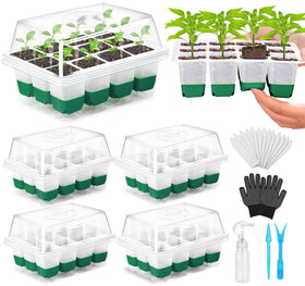 Mckanti seed starter trays 4-pack, compact for efficient germination.