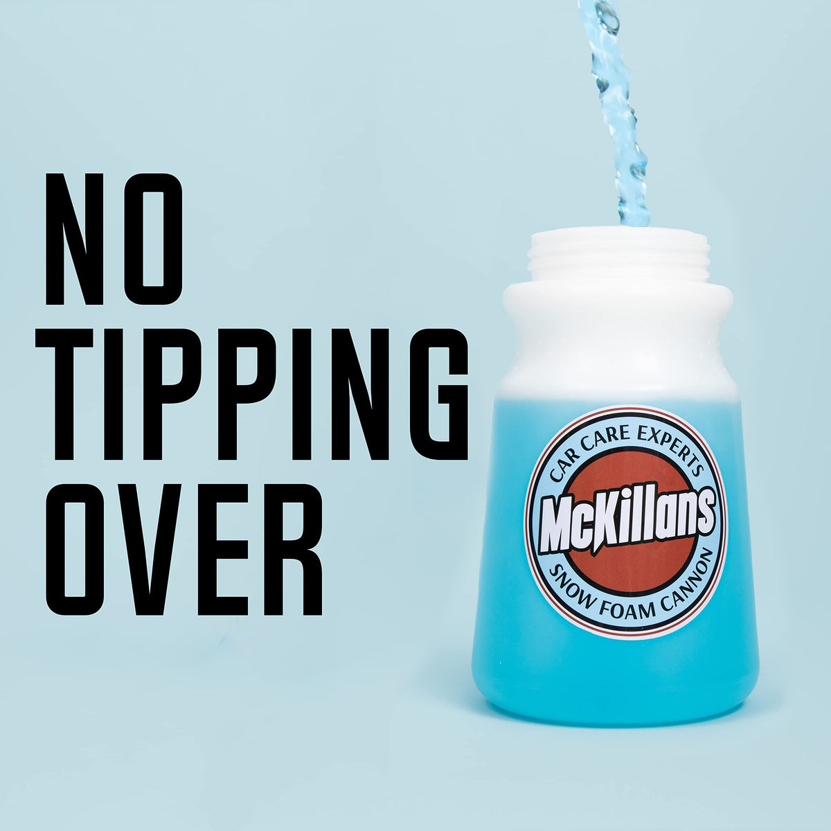 McKillans foam cannon durable-fast-connector ensures leak-resistant use.
