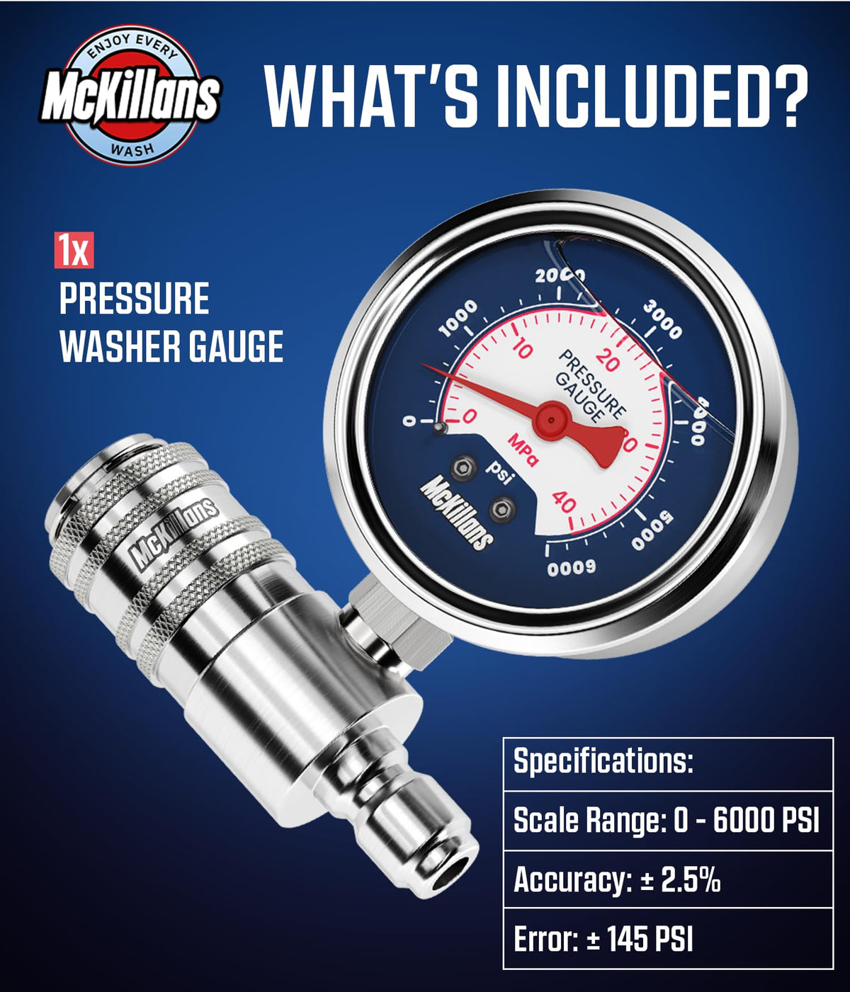 McKillans glycerin-filled design minimizes needle vibration for steady readings