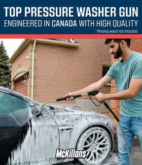 McKillans 1/4-inch quick connector enables fast tool changes during cleaning.