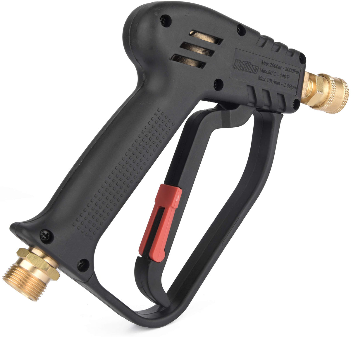 McKillans brass connectors ensure durability under high pressure for reliable performance.
